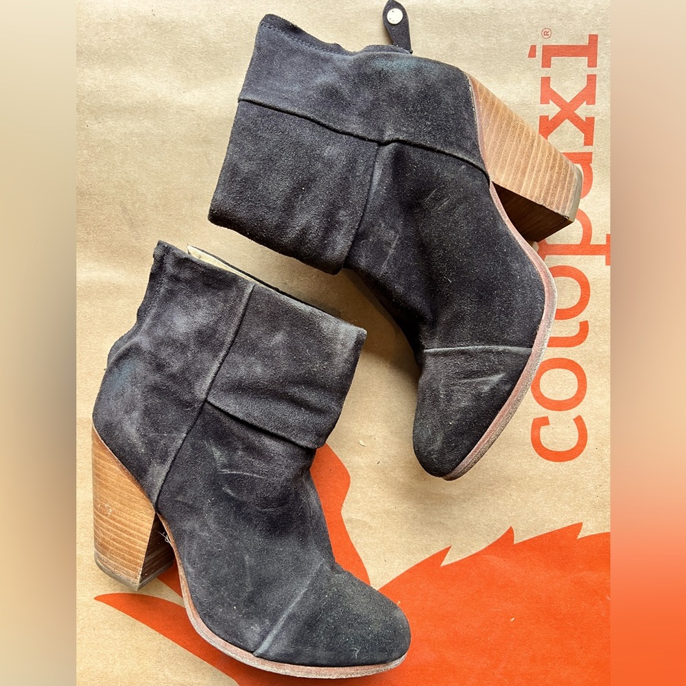 Rag&bone classic ankle boots-suede leather, dark brown color